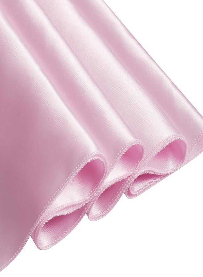 Counfeisly 50 Pcs Pink Satin Chair Sashes Bows Universal Chair Cover for Wedding Reception Events Banquets Party, Hotel Event Decorations, 6 x 108 inch - Image 4